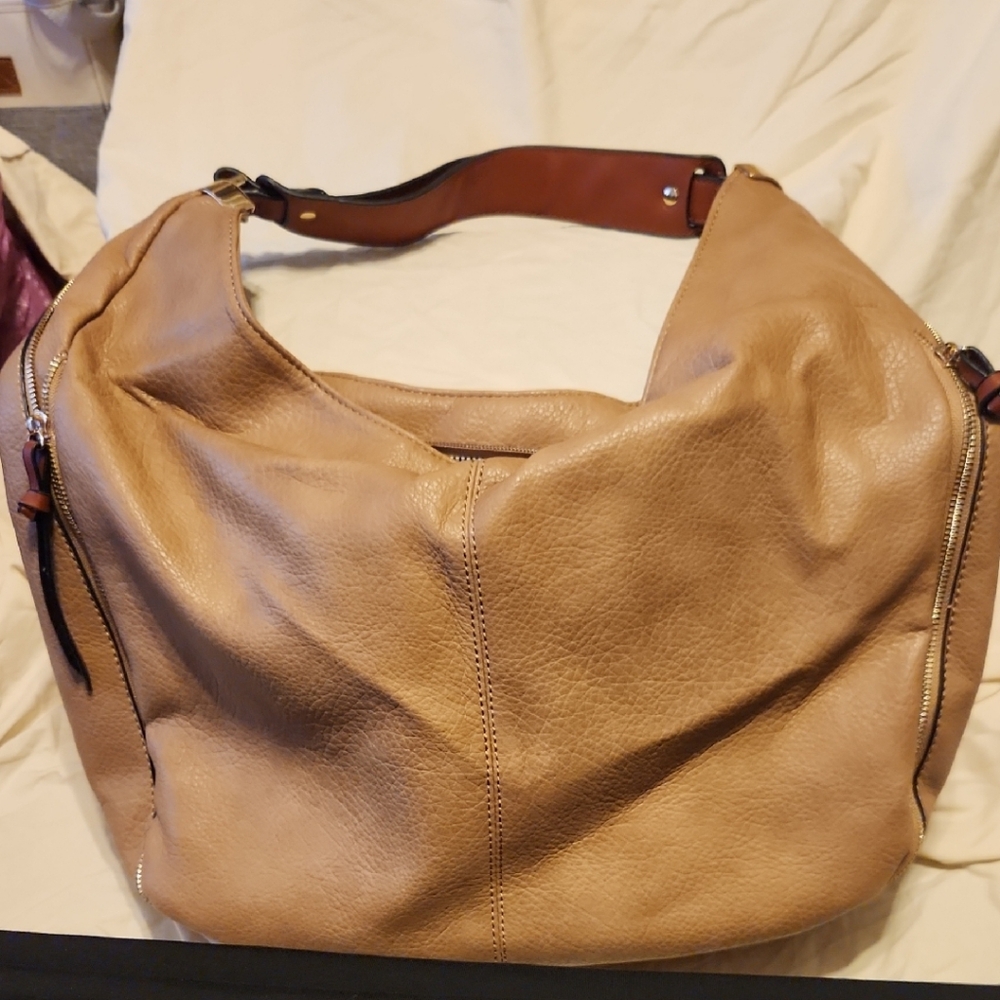 Tan Leather Hobo Bag